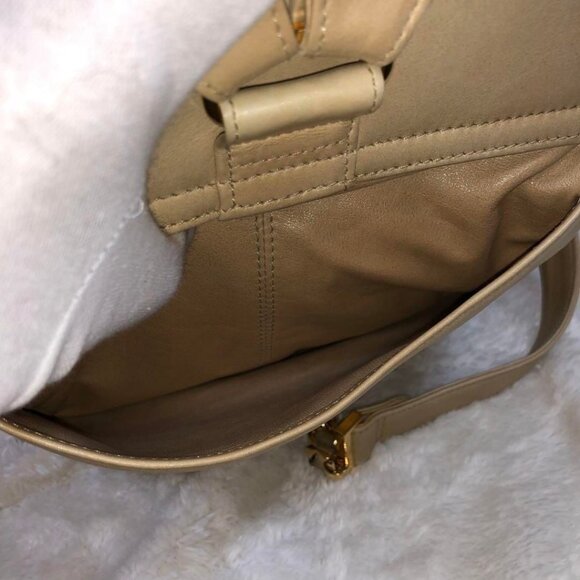 CHANEL CC Vintage Lambskin Beige Gold Backpack Bag Drawstring Chain - Picture 15 of 15